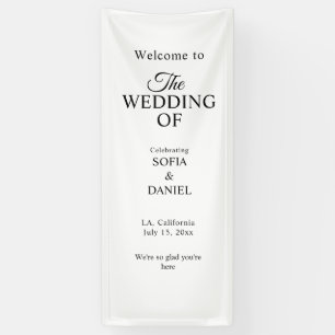 Custom Fabric Wedding Welcome Sign, Linen Wedding  Banner
