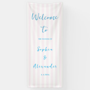 Custom Fabric Wedding Welcome Sign, Modern Linen Banner
