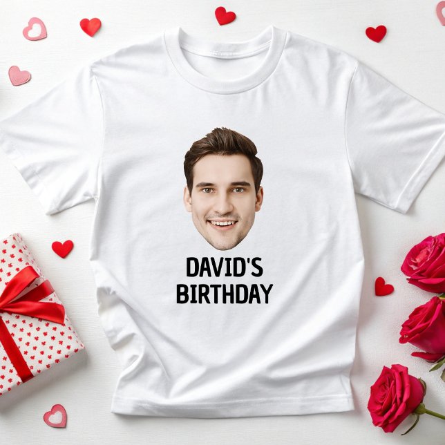 Custom Face 20th 30th 40th 50 Birthday Party Squad T-Shirt (Creator Uploaded)