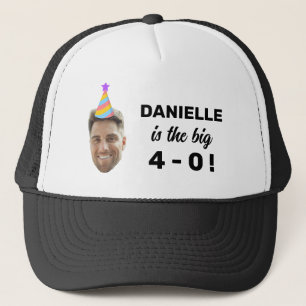 Custom Face 20th 30th 40th 50th 60th 70th Birthday Trucker Hat
