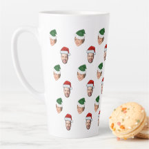 Custom Face 2 Photos Santa Hat Christmas Gift