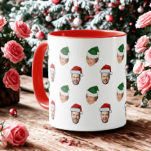 Custom Face 2 Photos Santa Hat Christmas Gift
