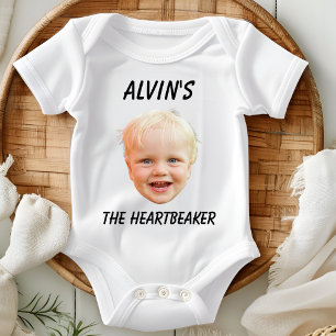 Custom Face Baby Girl Boy Birthday Party Newborn Bodysuit