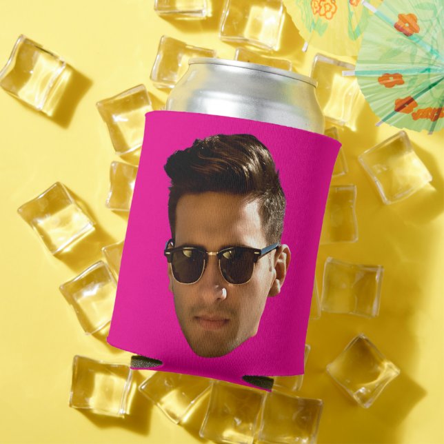 Custom Face Bachelorette Party Birthday Can Cooler (In Situ Summer)