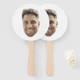Custom Face Bachelorette Party Birthday Cupcake Hand Fan