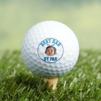 Custom Face Best Dad By Par New Dad Personalised Golf Balls