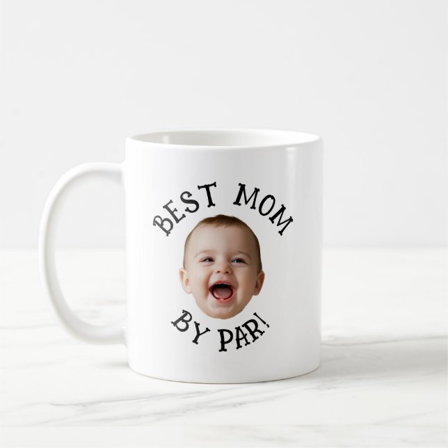 Custom Face Best Mum By Par  Coffee Mug (Left)