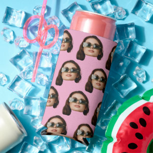 Custom Face Birthday Favours Bachelor Party Seltzer Can Cooler