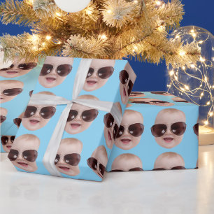 Custom Face Birthday Party Custom Baby Photo Gifts Wrapping Paper