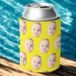 Custom Face Can Cooler, Personalised Face Photo Cooler<br><div class="desc">Custom Face Can Cooler,  Personalised Face Photo Can Cooler</div>