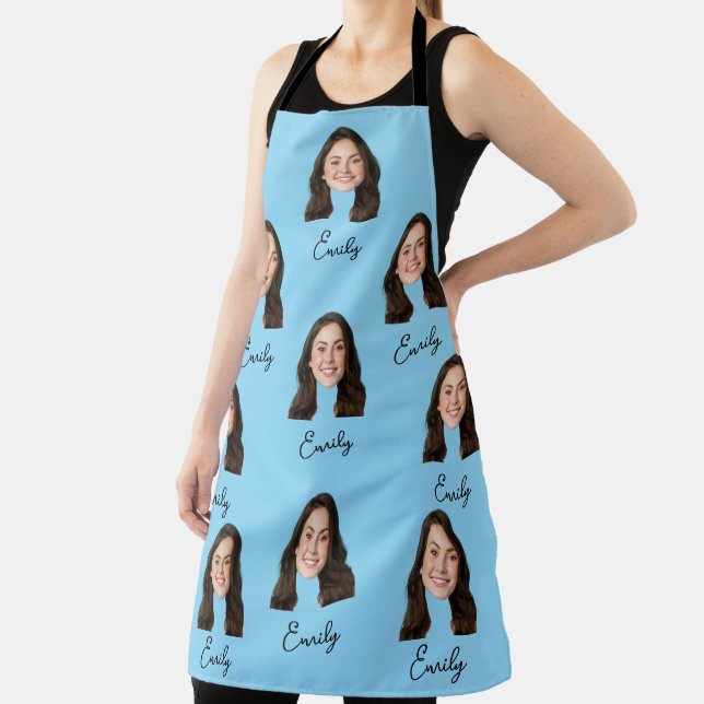 Custom Face Chef Kitchen Funny Gift For Women Men Apron (Insitu)