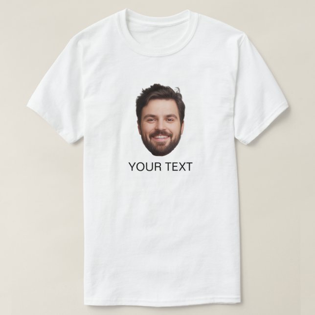 Custom Face Crew Funny Gift For Friends Couples  T-Shirt (Design Front)