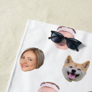 Custom Face, Custom Photo, Family Gift  Beach Towel