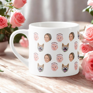 Custom Face, Custom Photo, Family Gift  Espresso Cup