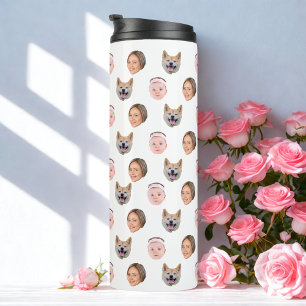 Custom Face, Custom Photo, Family Gift  Thermal Tumbler