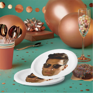 Custom Face Cutout Bachelorette Party Birthday Paper Plate