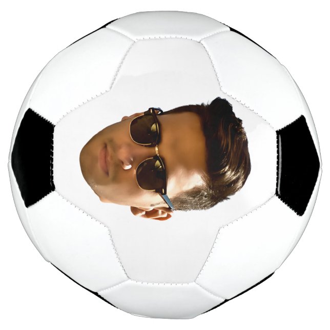 Custom Face Cutout Bachelorette Party Birthday Soccer Ball (Rotated)