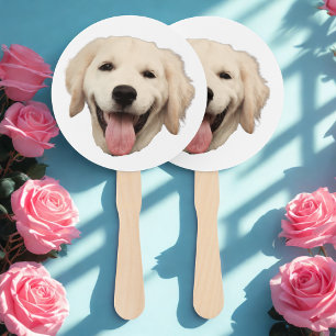 Custom Face Dog Cutout Bachelorette Party Birthday Hand Fan