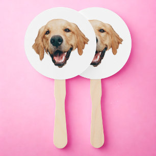 Custom Face Dog Dad New Dad Party Birthday Hand Fan