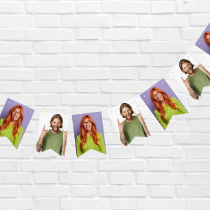 Custom Face Funny Bride and Groom Customised Bunting