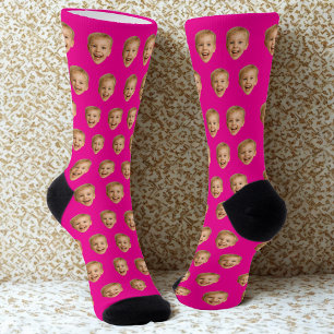 Custom Face Gift, Personalised Face Photo, Family Socks