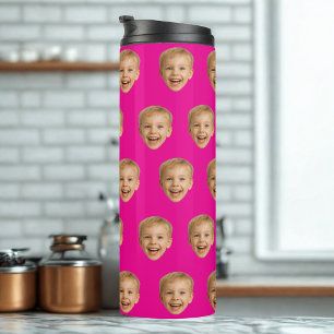 Custom Face Gift, Personalised Face Photo, Family Thermal Tumbler