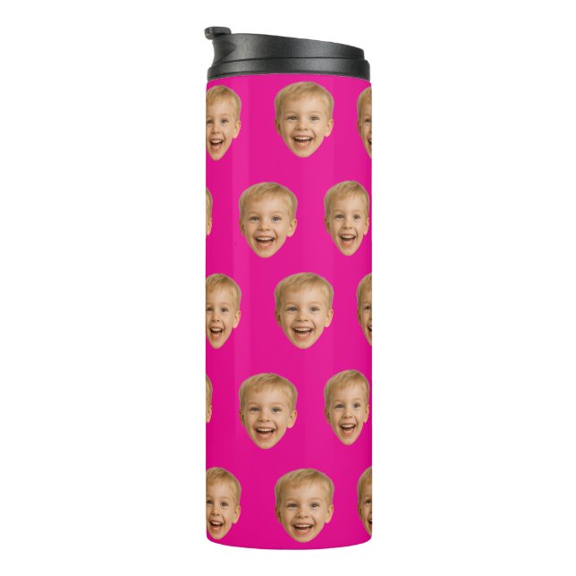 Custom Face Gift, Personalised Face Photo, Family Thermal Tumbler (Rotated Right)