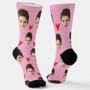 Custom Face Girlfriend Boyfriend Birthday Gift Him Socks