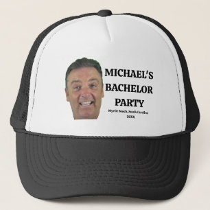 Custom Face Groom Hat   Groomsman Trucker Cap