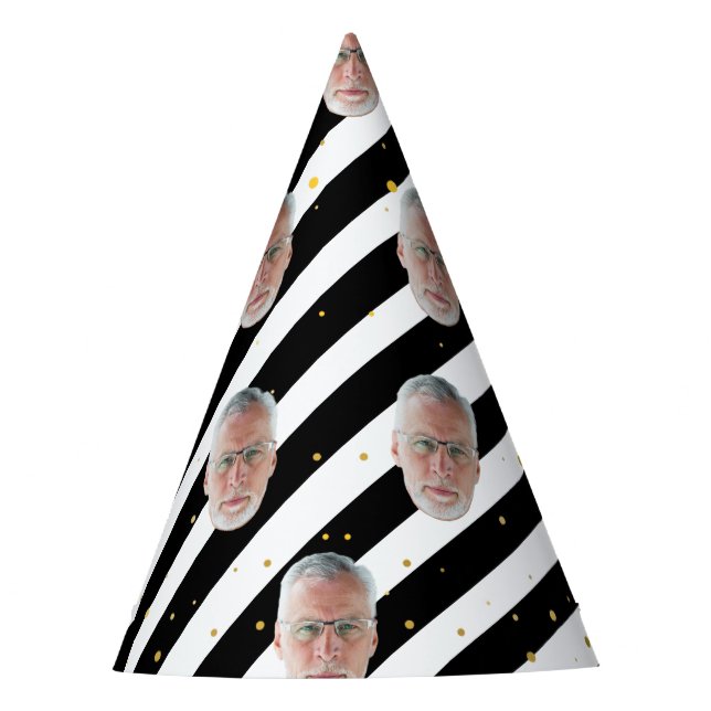 Custom Face Happy Birthday Decorations Supplies Party Hat (Front)