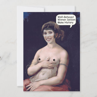 Custom face in hole sexy painting woman invitation