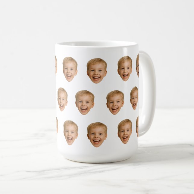 Custom Face Mug, Personalised Face Photo, Family Coffee Mug (Front Right)
