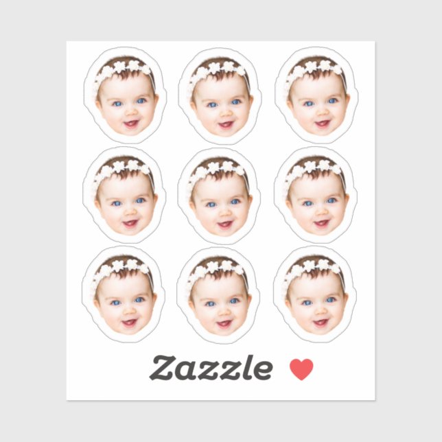 Custom Face Party Favours 5th Birthday Decorations (Sheet)