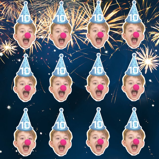 Custom Face Party Hat | Personalised Birthday Age  (Creator Uploaded)