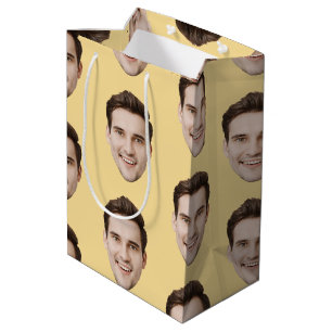Custom Face Personalised Birthday Wedding Party Medium Gift Bag