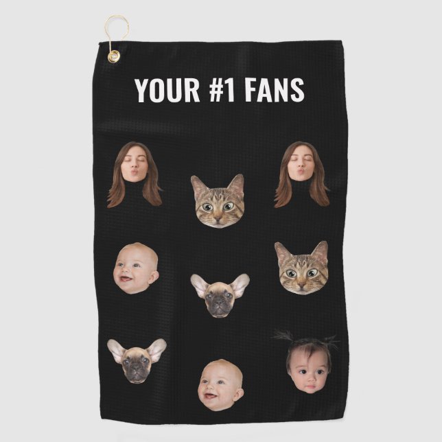 Custom Face Personalised Sarcastic Girlfriend Wife Golf Towel (Front)