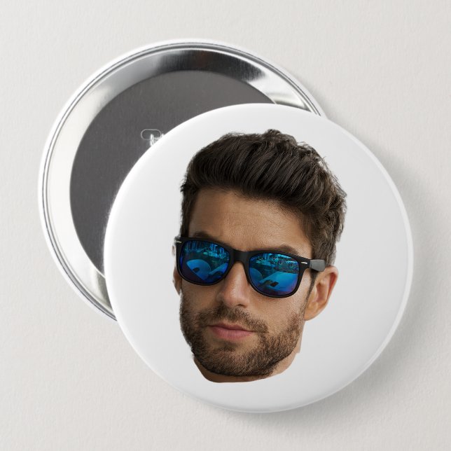 Custom Face Photo 10 Cm Round Badge (Front & Back)
