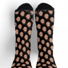 Custom Face Photo Black Crew Socks