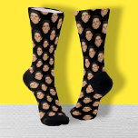 Custom Face Photo Black Crew Socks<br><div class="desc">**Custom Face Photo Black Crew Socks** Personalised Funny Face Photo Socks in Jet Black. Looking for the perfect Make your own custom socks covered in anybody's face, with this easy to use template. Simply upload a cutout picture of the face or object you wish to use with a transparent background,...</div>