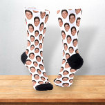 Custom Face Photo Classic White Crew Socks<br><div class="desc">**Custom Face Photo Classic White Crew Socks** Personalised Funny Face Photo Socks in timeless white. Looking for the perfect Make your own custom socks covered in anybody's face, with this easy to use template. Simply upload a cutout picture of the face or object you wish to use with a transparent...</div>