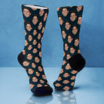 Custom Face Photo Dark Navy Blue Crew Socks<br><div class="desc">**Custom Face Photo Dark Navy Blue Crew Socks** Personalised Funny Face Photo Socks in deep midnight navy blue. Looking for the perfect Make your own custom socks covered in anybody's face, with this easy to use template. Simply upload a cutout picture of the face or object you wish to use...</div>