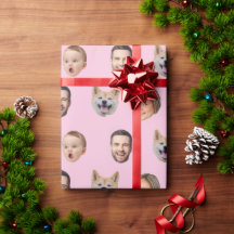 Custom Face Photo Family Gift, 4 Photos Faces