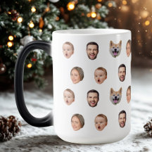 Custom Face Photo Family Mug, 4 Photos Mug