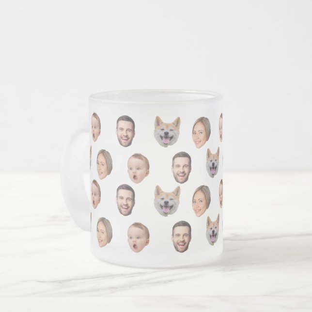 Custom Face Photo Family Mug, 4 Photos Mug (Front Left)