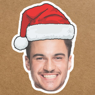 Custom Face Photo Santa Hat Christmas