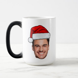 Custom Face Photo Santa Hat Christmas Magic Mug