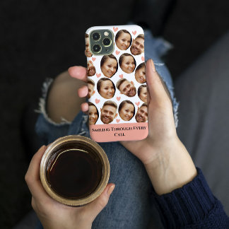 Custom Face Picture Heart Funny Couple Pattern Fun Case-Mate iPhone Case