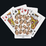 Custom Face Picture Heart Funny Couple Pattern Playing Cards<br><div class="desc">Deal a hand full of love and laughs with these Custom Face Picture Heart Funny Couple Pattern Poker Cards! Featuring your favourite face in a playful heart-themed pattern and the option to add your own custom text, this personalised deck brings humour, romance, and personality to every game night. Perfect for...</div>