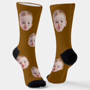 Custom Face Socks Gift Personalized Kids Mens Dad