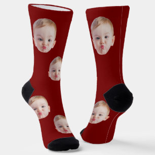 Custom Face Socks Gift Personalized Kids Mens Dad